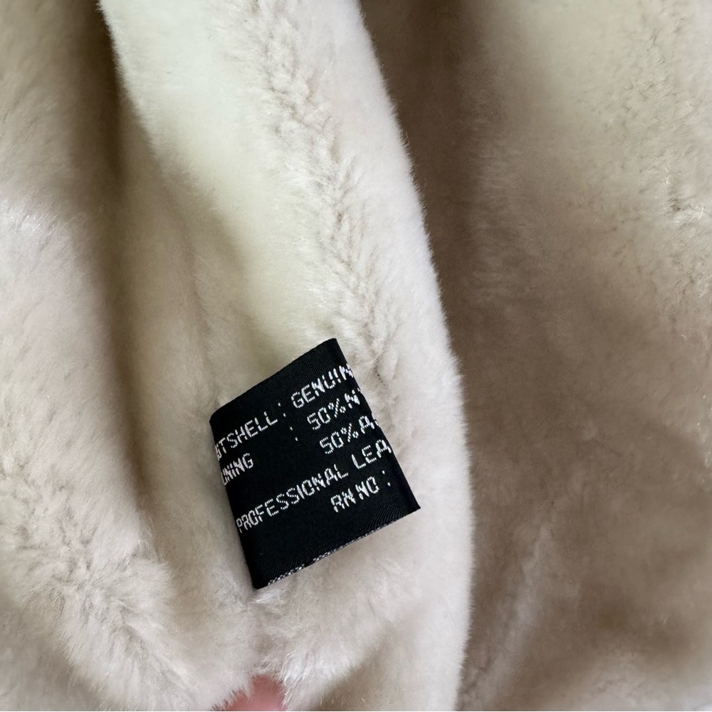 Adler Tan Suede‎ Jacket Faux Fur Lining Collar & Hood Vtg Y2k 90s Winter Cozy - Picture 5 of 7